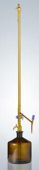 Burette à zéro automatique de Pellet - AS3550360 - 10ml avec robinet intermédiaire en verre brun_0