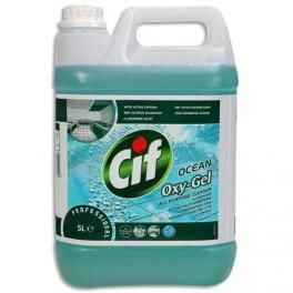 CIF PROFESSIONAL FLACON 5 LITRES NETTOYANT MULTIUSAGE OXYGEL À L'OXYGÈNE ACTIF FRAICHEUR OCÉAN