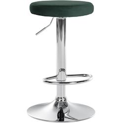 CLP Tabouret de bar Ponte revêtement velours Vert/Chrome - vert textile 322032_0