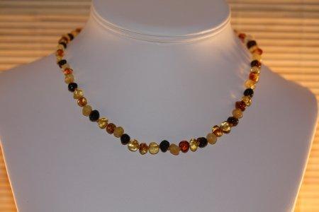 COLLIER ADULTE AMBRE MULTICOLORE 45 CM