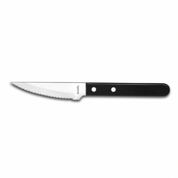 Couteau à steak/pizza 24,7 cm - Jumbo - Amefa - Manche en bois de pakka_0