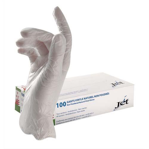 Epi boîte de 100 gants en vinyle non poudré économique longueur 24 cm taille 8_0