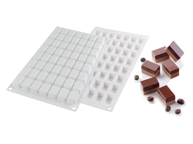 Moule en silicone professionnel 56 micro rectangles - 30 x 17,5 cm - Résistance -60°C à +230°C - Silikomart_0