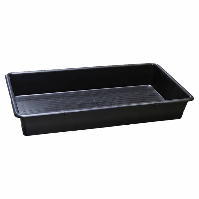 Petit bac de récupération pour produits chimiques en polyéthylène sans caillebotis de 65 litres - BPP065_0