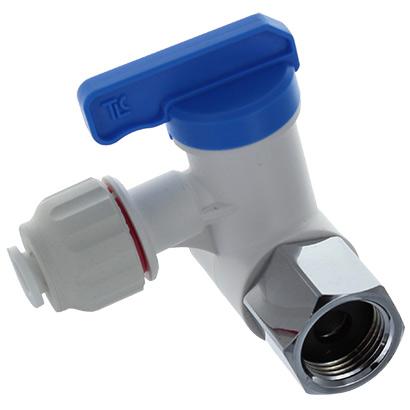 RACCORD TE AVEC VALVE ANTI-RETOUR 1/4 POUCE - FILETAGE TUYAU 3/8 POUCE