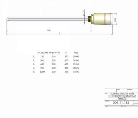 Résistance électrique avec thermostat intégré gris - 300W, 600W ou 900W - Réf. CPS023714 - Fabrication Européenne_1