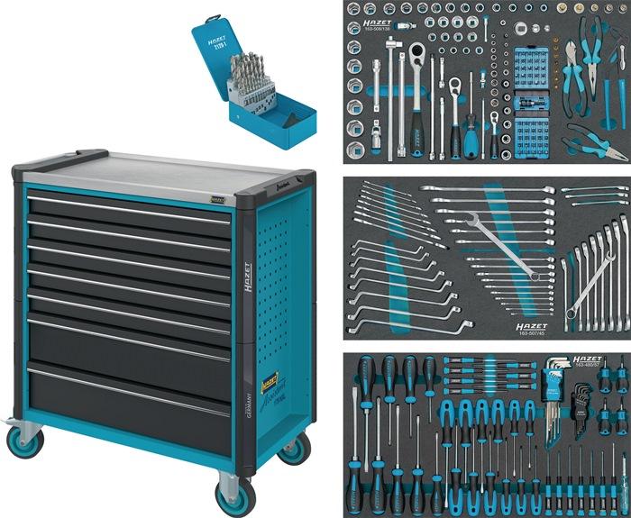 Servante d'atelier HAZET 179NXL-7 - 7 tiroirs 265 pièces - 600 kg - 959x518x1020 mm - Tôle acier_0