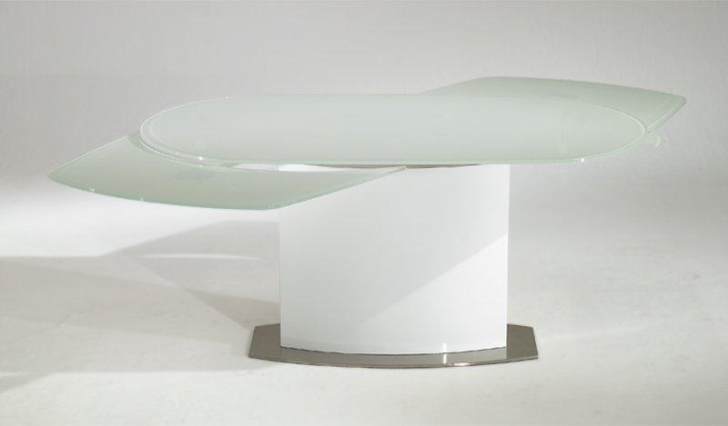 Tandil Table Extensible 8 A 12 Personnes Verre Blanc Made Com