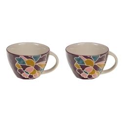 Tasse à thé Paula 25 cl x2 -  Violet Rond Grès Amadeus 12.3x10.5 cm - violet Grès 3520071966663_0