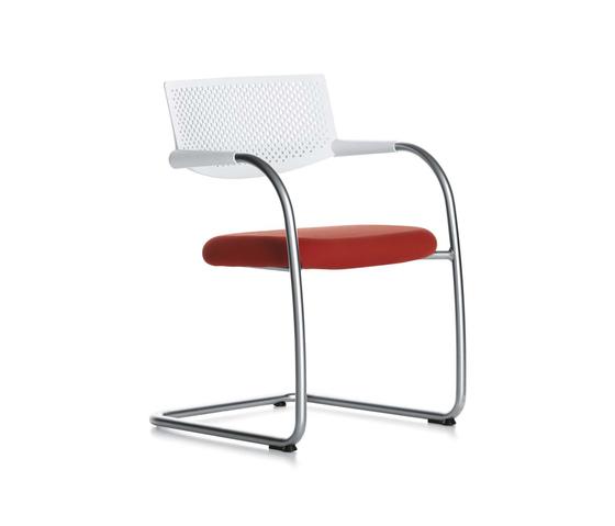 1024633 - Fauteuil Visavis 2 de Vitra - Design Antonio Citterio - Piètement traîneau en acier chromé - Empilable et confortable_0