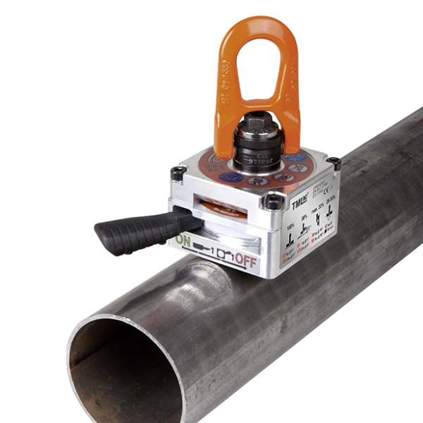 Aimant de levage TML90R - permanent pour matériaux plats en acier - anneau rotatif 360° et pivotant 180°_0