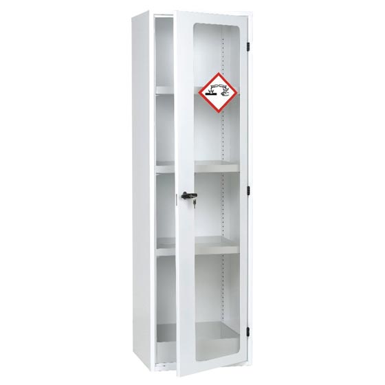 Armoire de sécurité passive monocolonne POLYPASS 150L avec porte vitrée - BIOLAB - Stockage économique et sécurisé de produits chimiques_0