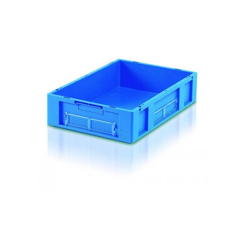 Bac en plastique Allibert 26024 - Eureka 25L - gerbable, fond et parois pleins, bleu_0