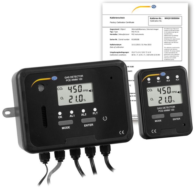 Capteur de CO2 professionnel PCE-WMM 100-ICA avec certificat ISO - PCE Instruments France_0