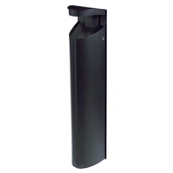 Cendrier sur pied ou mural 10 litres - KOA - Anthracite mat - Acier poudré anti-UV et anti-corrosion - Fabriqué en France_0