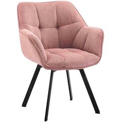 CLP Chaise de salle à manger Jordi Cord Rose - violet textile 326047_0