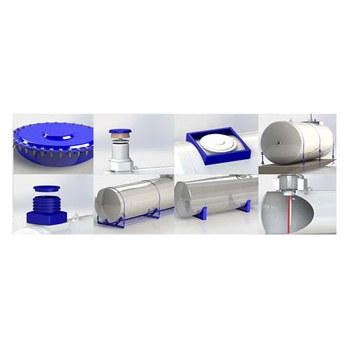 Cuve acier aérienne 10000 litres - cylindrique double paroi gazole GNR avec équipements_0