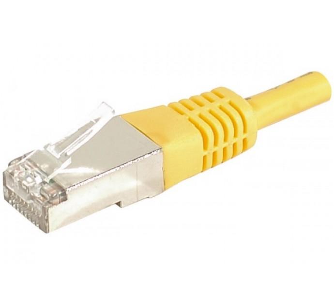 Dexlan - Cordon RJ45 Catégorie 6A F/UTP Jaune - 1,5 m - Blindé cuivre - Débit 10 Gbps_0
