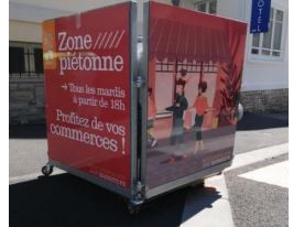 Dispositif  barrière repliable et affichable_0