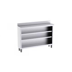 Distform - Table comptoir en acier inoxydable avec 2 étagères intermédiaires - Hauteur 1050 mm - Dimensions 1000x350x350x1050 mm - Référence 641094783563_0