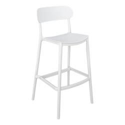 García de Pou Garcia de Pou 4 Unités - Tabouret Haut Avec Dossier 'Supra-Tek'  48,5X37X102 Cm Blanc Pp - blanc plastique polypropylène 270.51_0