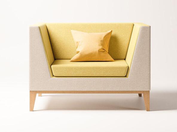 Fauteuil Posh Cadeinor avec cadre en bois massif_0
