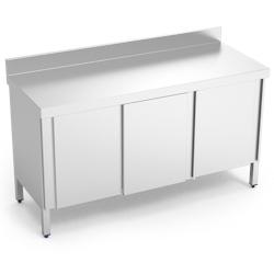 MOBINOX-Table murale avec 2 portes coulissantes 1000x500x850 mm. - inox 8434029621250_0