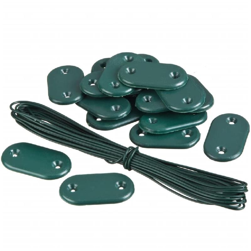 Nature kit de fixation pour clôture de jardin 27 pcs vert 419792_0