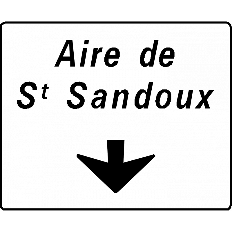 Panneau directionnel Da32a - Aire de repos - WP Signalisation - Résine thermoplastique - Made in France_0