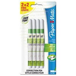 2 + 2 STYLOS CORRECTEURS - PAPERMATE - LIQUID PAPER - 7 ML