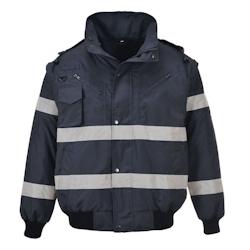 Portwest - Blouson de travail type bomber 3 en 1 IONA Bleu Marine Taille XL - XL bleu polyester 5036108247042_0