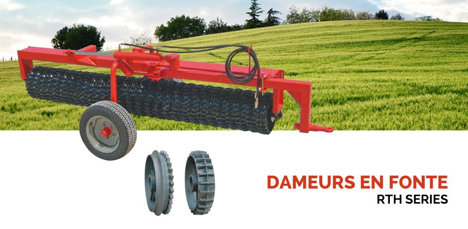 Rouleau agricole RTH Series - MAP - diamètre 400-480 mm - traîné sur roues avec paliers flottants_0