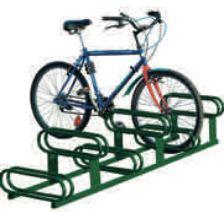 Support cycle 6 places - acier galvanisé ou peint - emplacements décalés, utilisable des 2 côtés_0