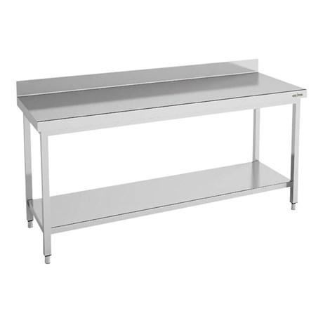 TABLE INOX ADOSSÉE SÉRIE 600 MMD60-140 LONGUEUR 140 CM