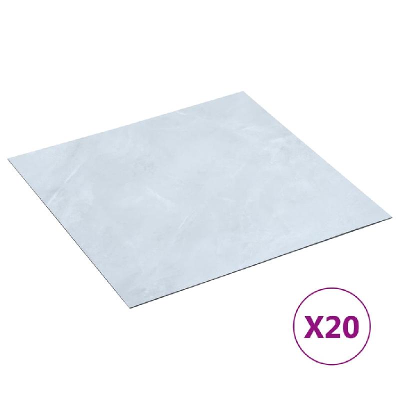 Vidaxl planches plancher autoadhésives 20 pcs pvc 1,86 m² marbre blanc 330159_0