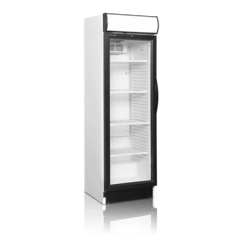 Armoire à boisson blanche porte vitrée avec canopée lumineux et charnière gauche - 372 l - CEV425CP 2 LED L/H_0