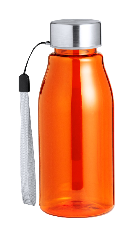 Bouteille en RPET - 350 ml - avec bouchon en acier inoxydable et dragonne - Sans BPA_0