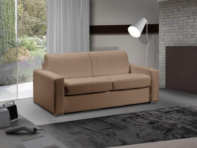 CANAPÉ LIT 2-3 PLACES MASTER CONVERTIBLE EXPRESS 120 CM TWEED CROSS TAUPE MATELAS 18 CM INCLUS_0