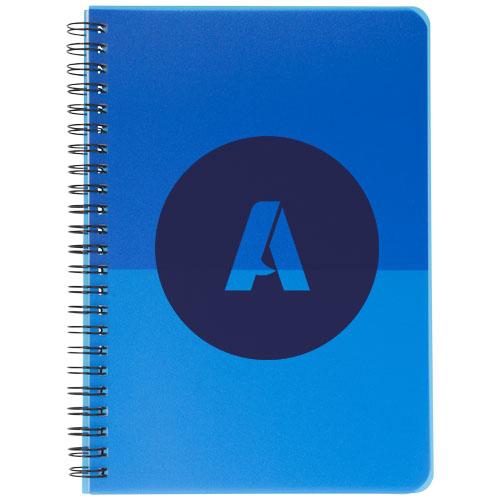 Carnet de notes A5 Colour-block - 70 feuilles lignées - Spirales - Plastique PP_0