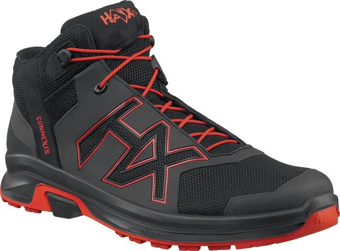 Chaussures de loisirs CONNEXIS Go GTX Mid - Pointure 6,5 (40) - Noires/Rouges - Microfibre/Textile GORE-TEX - Imperméables - HAIX_0