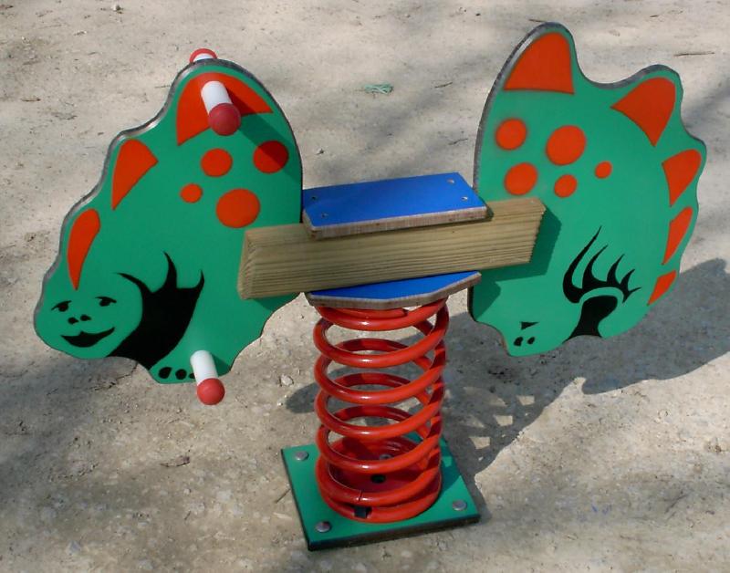 Jeu sur ressort 1 place - Figurine Lézard - Dino Boy_0