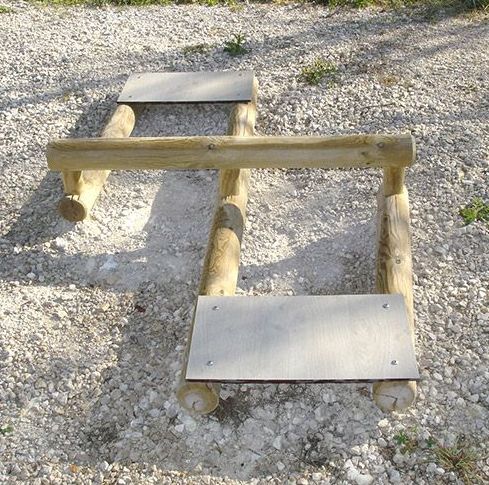 Module abdominaux pour parcours sportif - structure en pin classe 5 - hauteur hors sol : 110 mm - 26512-01_0