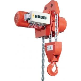 Palan électrique à chaîne Hadef AK4-8 - 3m de levée, frein à disque, IP55, carter en fonte_0