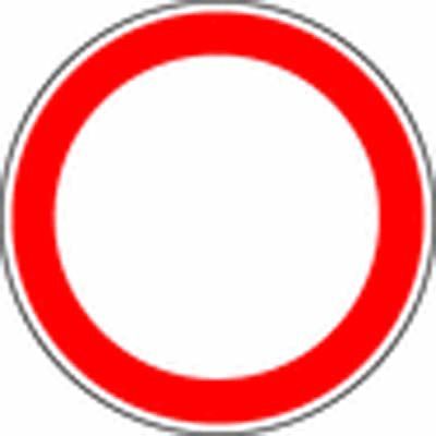 Panneau de signalisation - interdiction vierge_0