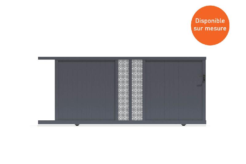 Portail coulissant perforé - 3250 / 1700_0