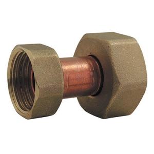 Raccord fer-cuivre - jonction droite réduite avec collet battu plat - réf. 361_0