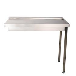 Romux® Table de Sortie à Gauche pour Lave-Vaisselle à Capot Acier Inoxydable 1000x750x880 mm | Plonge Inox Professionnelle - 8436604191684_0
