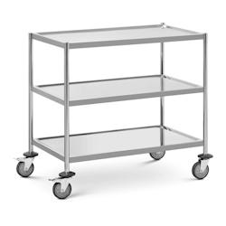 Royal Catering charriot de service 3 plateaux jusqu'à 60 kg surface de 82 x 50 cm acier inoxydable professionnel - 14_0005032_0