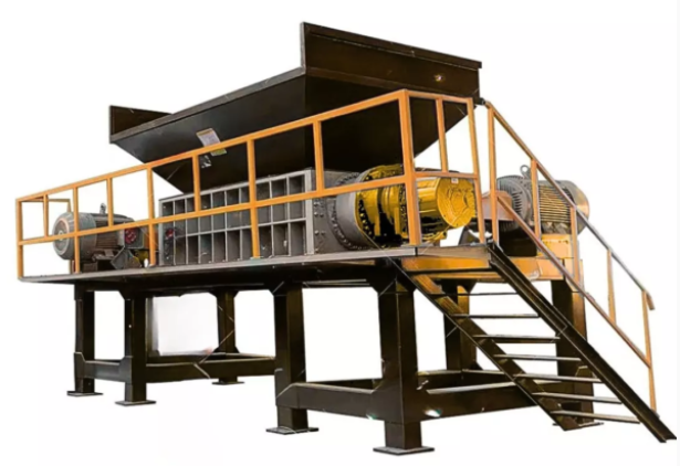 Broyeur industriel double arbre multi-matériaux - 2×55 kW, capacité 12-14 t/h - MBR1400_0