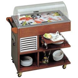 Chariot réfrigéré pour poissons - Carrettino Fish - Bois massif, plexiglas, inox AISI 304, température -1° à 0°_0